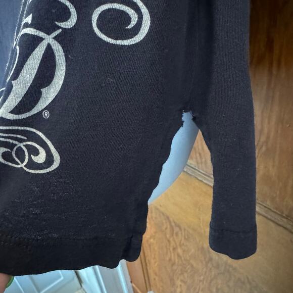 Harley Davidson Artistry in Iron Sacred Heart Rhinestone Y2K T Flawed Small - Picture 6 of 10